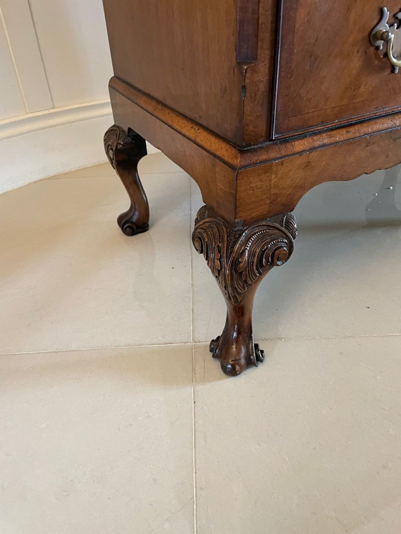 Antique Quality Burr Walnut Chest on Stand - Image 13